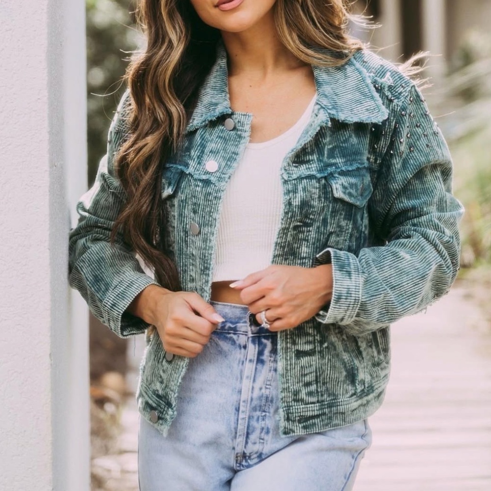 Kinsley Studded Corduroy Jacket